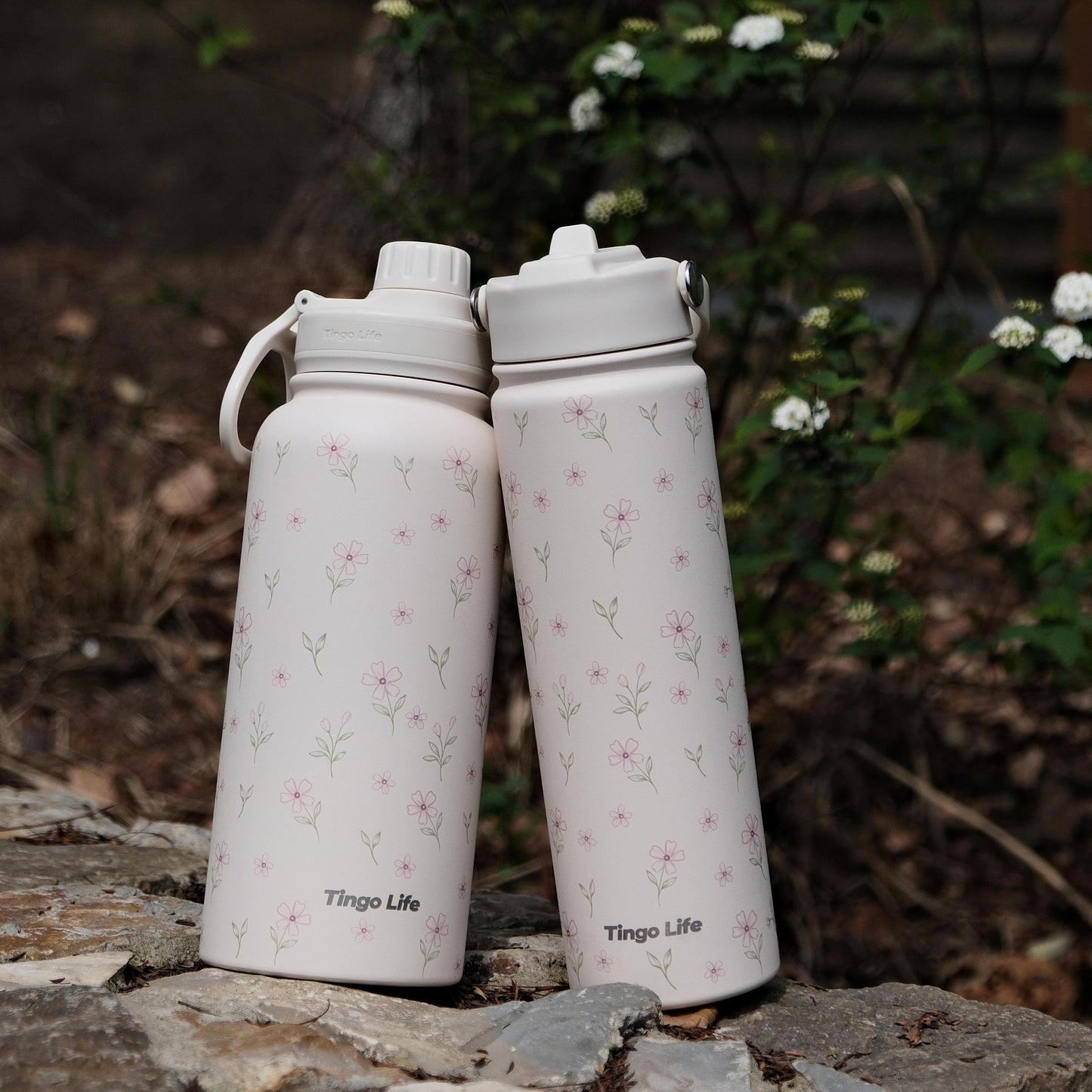 Tingo Life 32oz/1000ml Insulated Stainless steel water bottle - Floral Design
