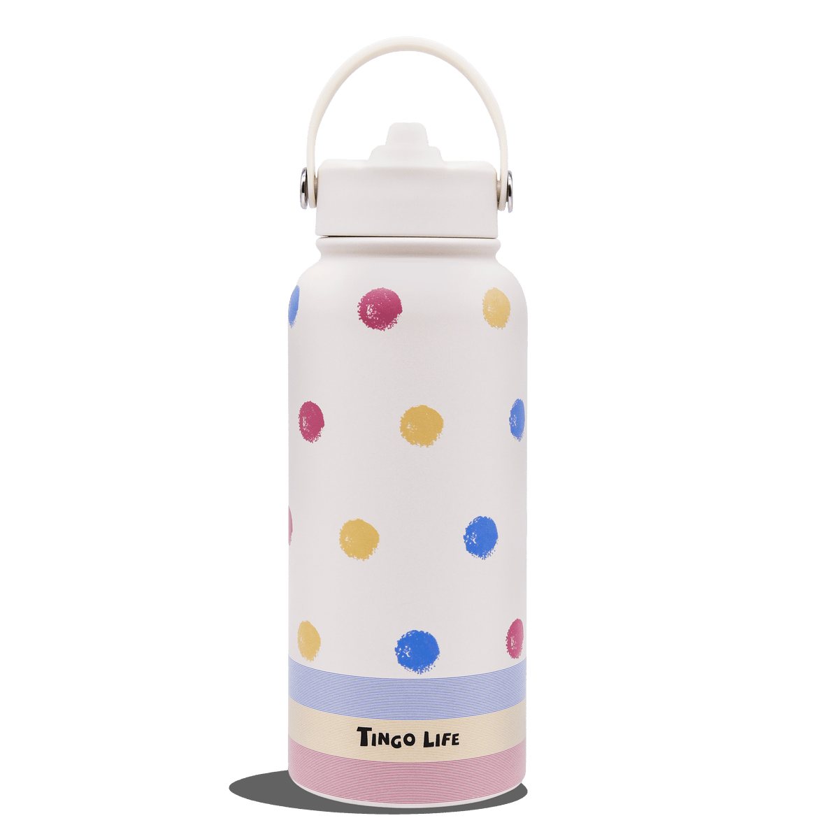 Tingo Life 32oz/1000ml Insulated Stainless steel water bottle - Polka Dots Design