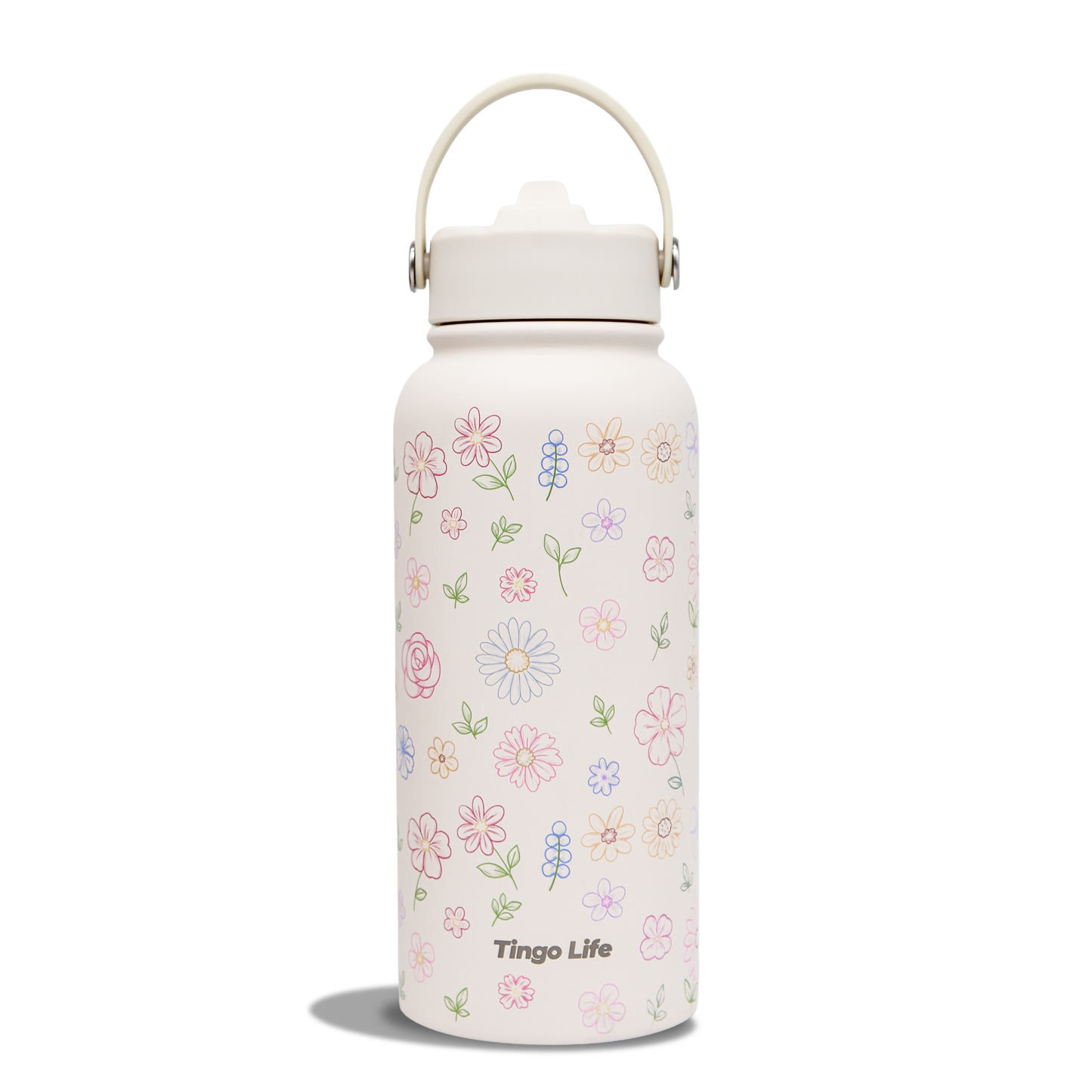 Tingo Life 32oz/1000ml Insulated Stainless steel water bottle - Flower Design