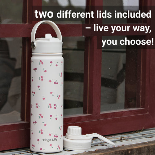Tingo Life 25oz/750ml Cherry Insulated Stainless steel water bottle