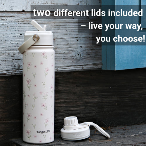 Tingo Life 25oz/750ml Floral Insulated Stainless steel water bottle