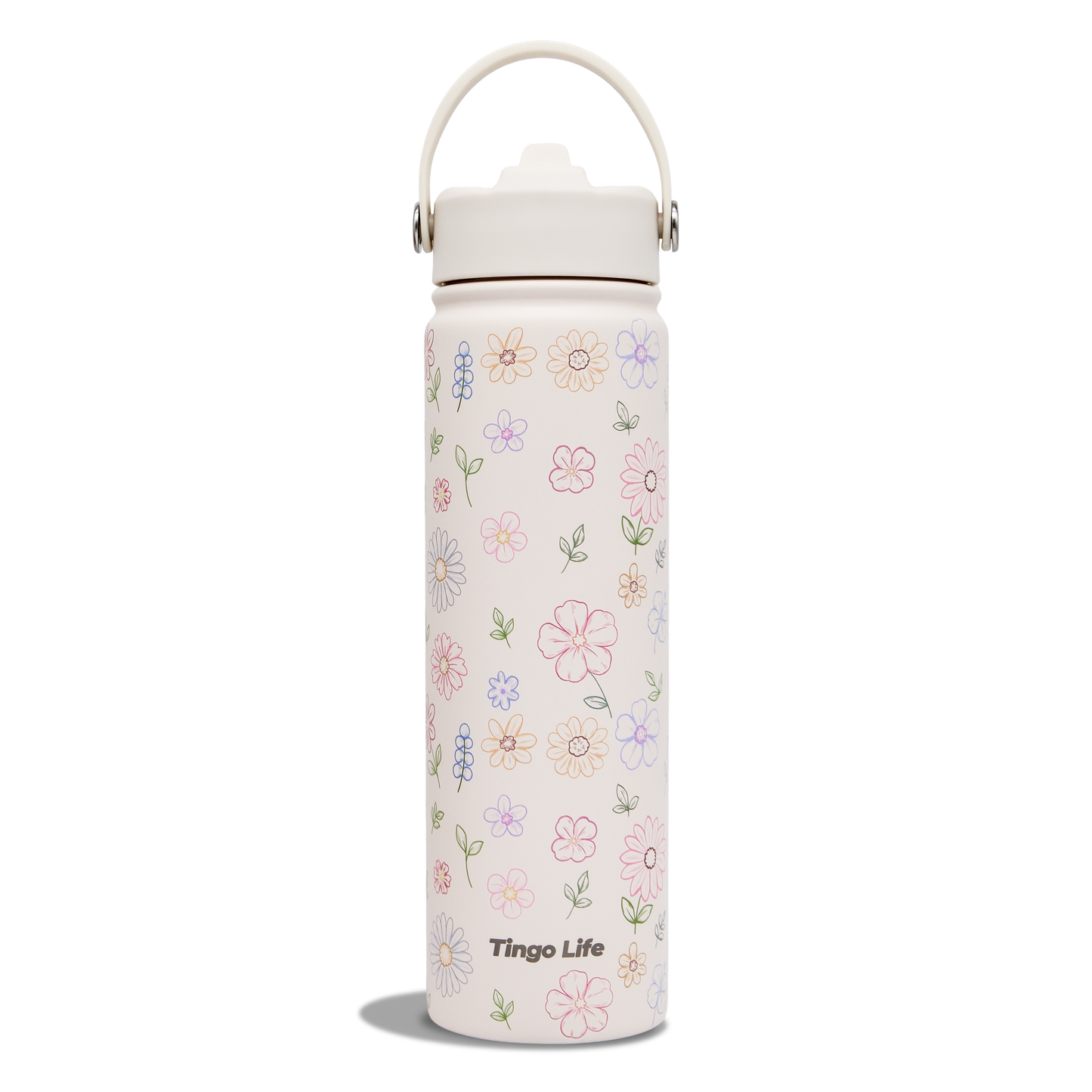 Tingo Life 25oz/750ml Insulated Stainless steel water bottle - Flower Design