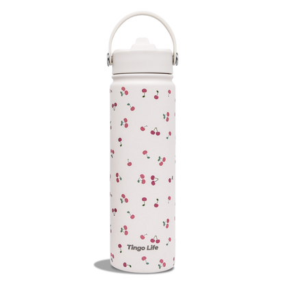 Tingo Life 25oz/750ml Insulated Stainless steel water bottle - Cherry Design