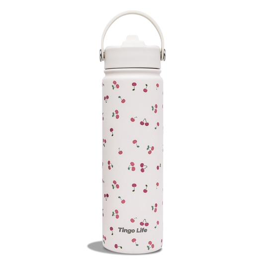 Tingo Life 25oz/750ml Insulated Stainless steel water bottle - Cherry Design