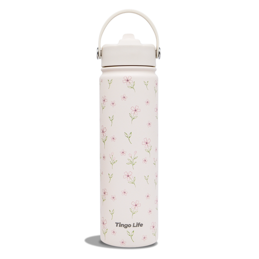 Tingo Life 25oz/750ml Insulated Stainless steel water bottle - Floral Design