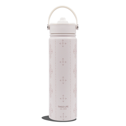 Tingo Life 25oz/750ml Insulated Stainless steel water bottle - Acanthus Leaves Design