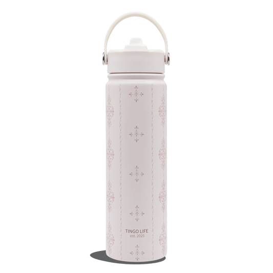 Tingo Life 25oz/750ml Insulated Stainless steel water bottle - Acanthus Leaves Design