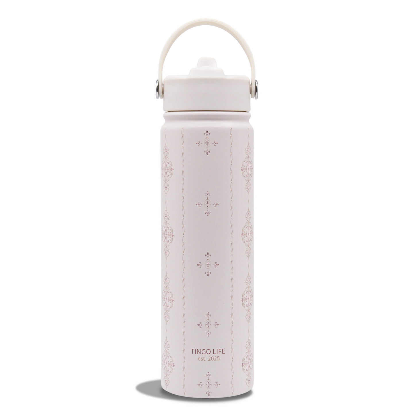 Tingo Life 25oz/750ml Insulated Stainless steel water bottle - Acanthus Leaves Design