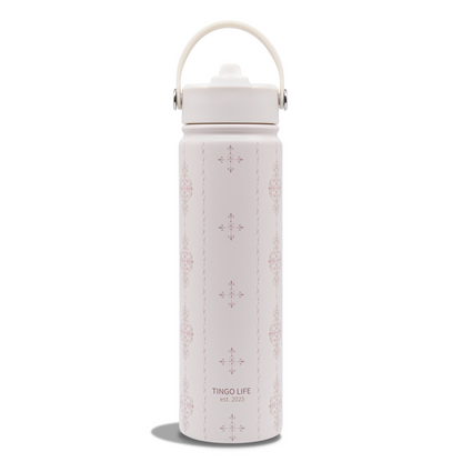 Tingo Life 25oz/750ml Insulated Stainless steel water bottle - Acanthus Leaves Design