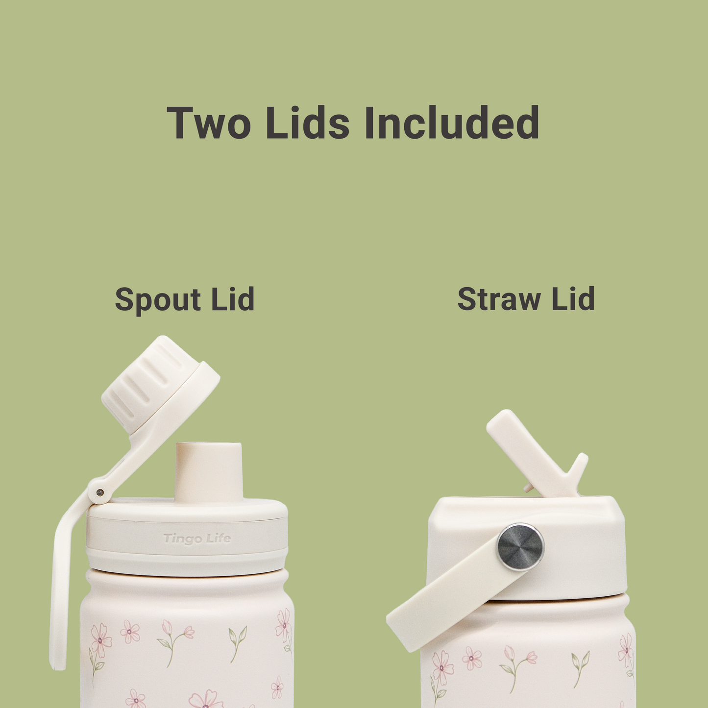 Tingo Life 32oz/1000ml Insulated Stainless steel water bottle - Floral Design
