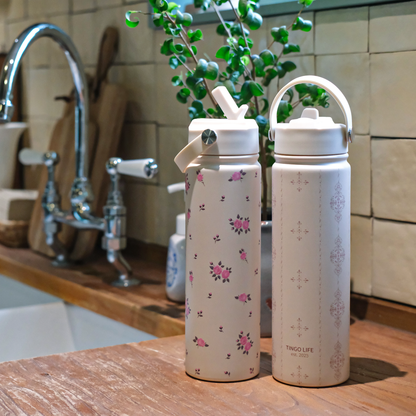 Tingo Life 25oz/750ml Insulated Stainless steel water bottle - RosaChinensis Design